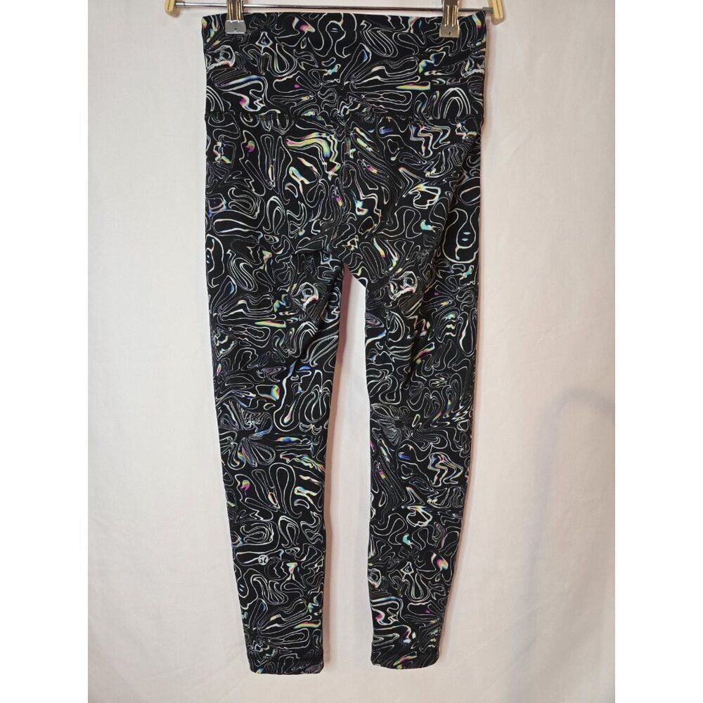 Lululemon Wunder Train High-Rise Crop 23"Daisyfied Yogo Moonbow Black Size 6